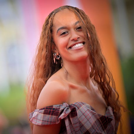 Malia Ann Obama arrives to attend the opening ceremony of the 50th edition of the Deauville American film festival, on Sept. 6, 2024, in Deauville.