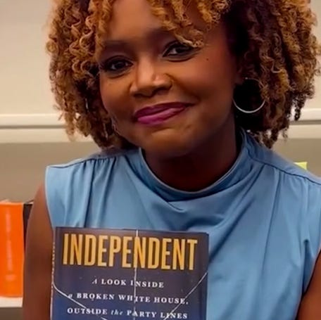 Former White House Press Secretary Karine Jean-Pierre talks about leaving the Democratic Party in her upcoming book, "Independent: A Look Inside a Broken White House, Outside the Party Lines," slated for release in October 2025.
