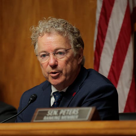 Sen. Rand Paul, R-Kentucky, speaks on Capitol Hill on April 03, 2025.