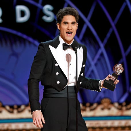 Darren Criss accepts the Best Performance by an Actor in a Leading Role in a Musical award for "Maybe Happy Ending."