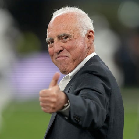 Sep 6, 2024; Sao Paulo, BRA; Philadelphia Eagles owner Jeffrey Lurie before a game in Brazil against the Green Bay Packers at Neo Quimica Arena. Mandatory Credit: Kirby Lee-Imagn Images