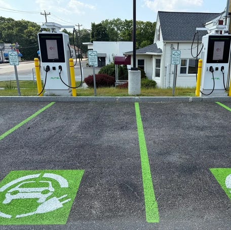 Four new Level 3 electric vehicle charging stations are now operational in the Center Parking Lot in Wrentham.