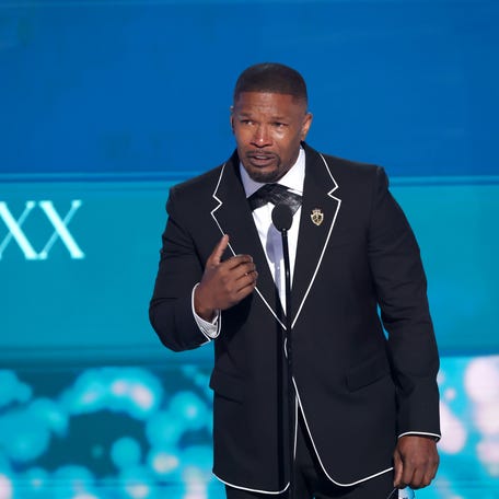 Jamie Foxx accepts the Ultimate Icon Award during the 2025 BET Awards at Peacock Theater on June 9, 2025, in Los Angeles.