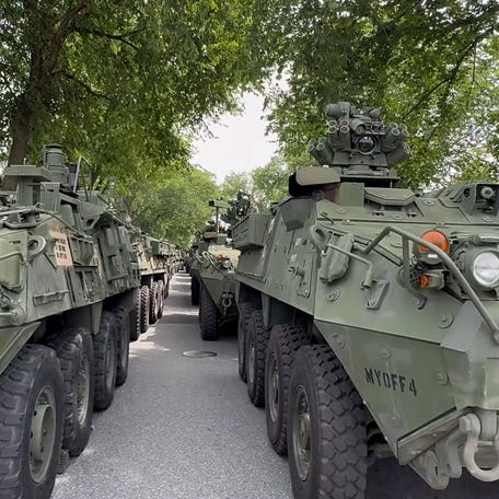 As Washington, D.C. prepares for the 250th anniversary of the U.S. Army, armored tanks have begun to arrive ahead of Saturday's celebration.