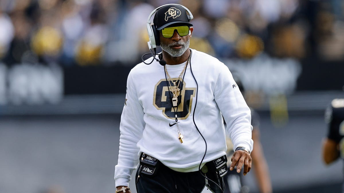 Colorado Buffaloes head coach Deion Sanders during the spring game at Folsom Field.