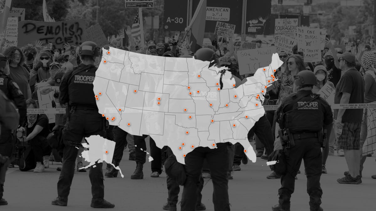 Map shows where anti-ICE, Trump protests have occurred around the US