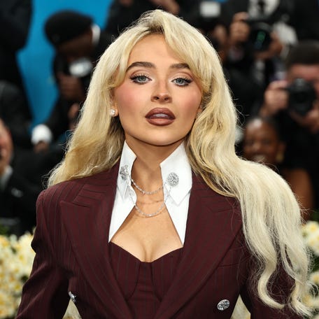 Sabrina Carpenter attends the 2025 Met Gala celebrating "Superfine: Tailoring Black Style" at Metropolitan Museum of Art in New York City on May 5, 2025.