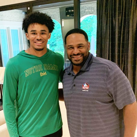 Jerome Bettis Jr. and father Jerome Bettis.