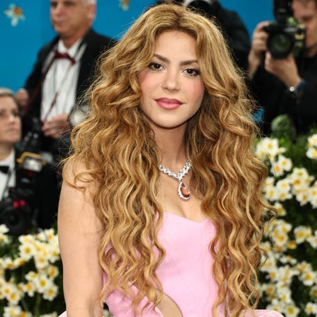 Shakira attends the 2025 Met Gala celebrating "Superfine: Tailoring Black Style" at the Metropolitan Museum of Art in New York City on May 5, 2025.