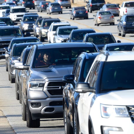Traffic around Greenville's (SC) Woodruff Road area.
