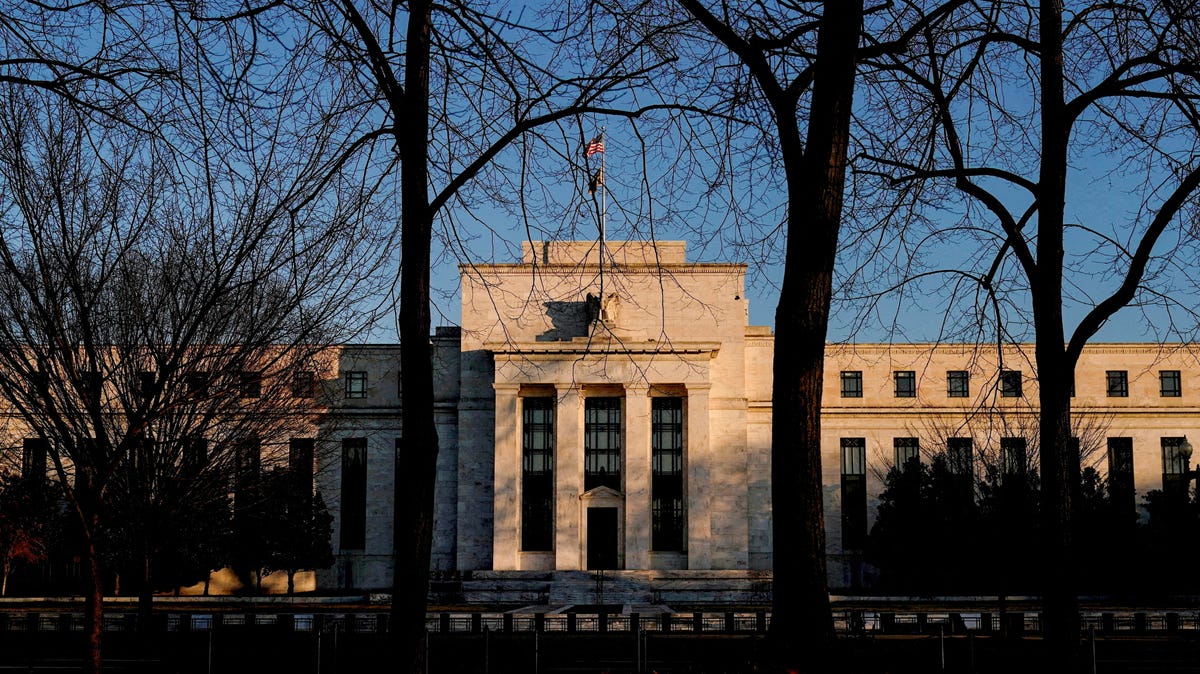 The Federal Reserve building is seen in Washington, U.S., January 26, 2022.