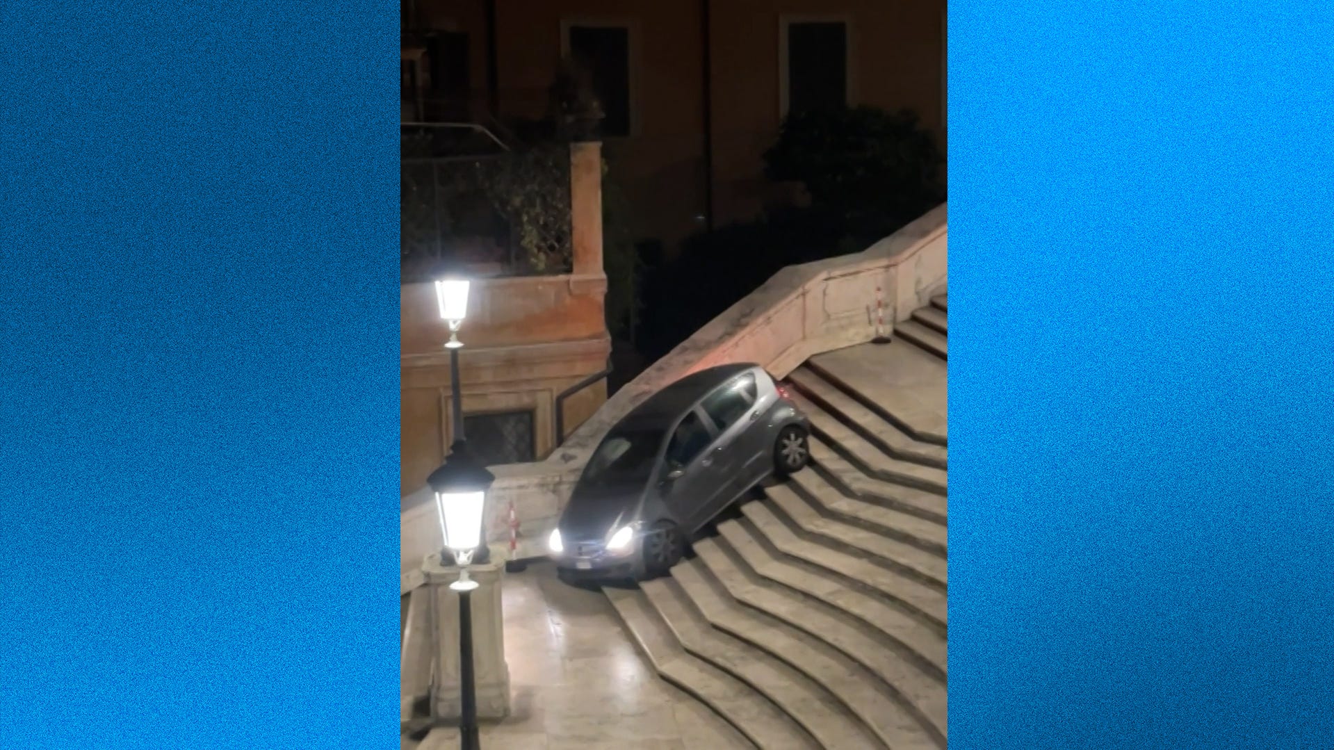 Man accidentally drives onto Rome's iconic Spanish Steps
