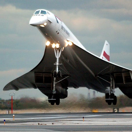 The last-ever commercial Concorde flight carrying fare-paying passengers arrives at John F. Kennedy International Airport in New York. British Airways flight BA001, touched down three hours and twenty minutes after leaving London's Heathrow airport on Oct. 23, 2003.