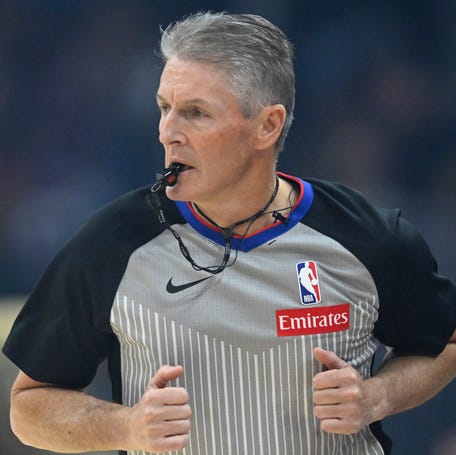 NBA referee Scott Foster, shown during a game on Feb. 4, 2025.