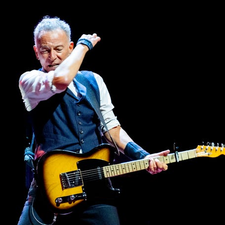 Bruce Springsteen performs during the first night of The Land of Hopes and Dreams tour at Co-op Live on May 14, 2025, in Manchester, England.