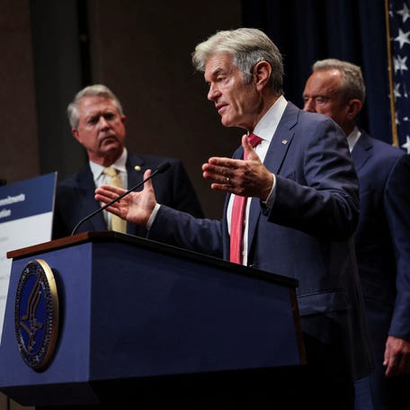 Centers for Medicare and Medicaid Services Administrator Mehmet Oz speaks during a press conference to discuss health insurance reform, at the Department of Health and Human Services in Washington, D.C., U.S., June 23, 2025.