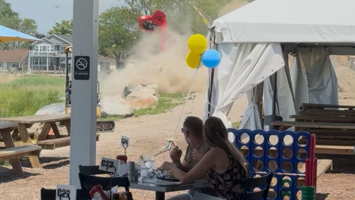 Video shows chopper flip upon landing at Michigan lounge Video shows chopper flip upon landing at Michigan lounge