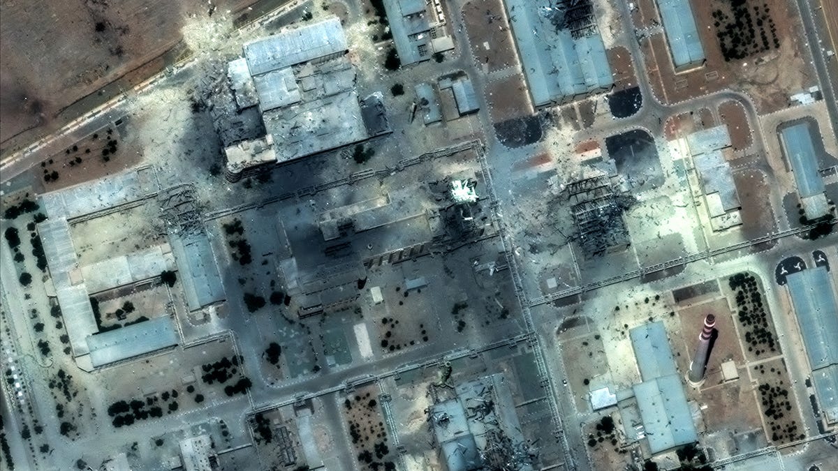 Satellite image shows a close up view of destroyed buildings at Isfahan Nuclear Technology Center, after it was hit by U.S. airstrikes, in Isfahan, Iran, June 22, 2025. Maxar Technologies/Handout via REUTERS THIS IMAGE HAS BEEN SUPPLIED BY A THIRD PARTY. NO RESALES. NO ARCHIVES. MANDATORY CREDIT. MUST NOT OBSCURE LOGO.