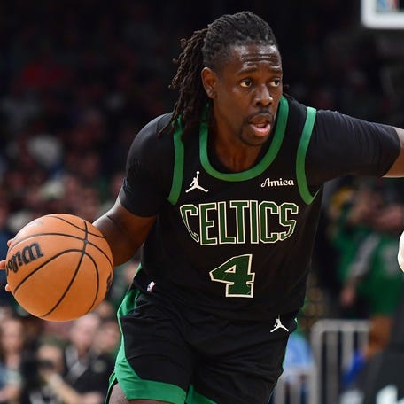 Jrue Holiday spent two seasons with the Boston Celtics after having previously played for the Milwaukee Bucks, New Orleans Pelicans and Philadelphia 76ers.