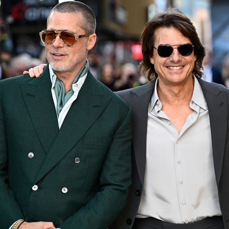 Brad Pitt and Tom Cruise attend the European Premiere of F1 Â® The Movie at Cineworld, Leicester Square on June 23, 2025, in London.