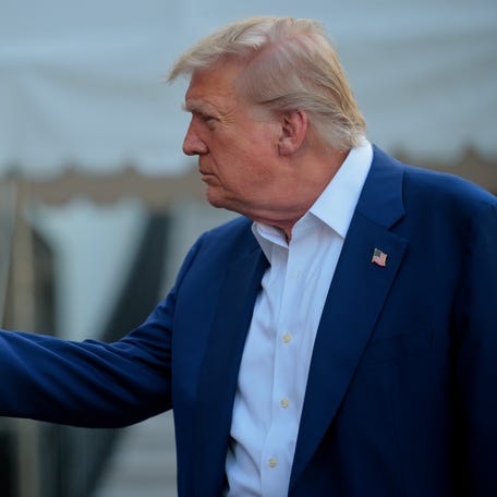 U.S. President Donald Trump speaks to reporters before boarding the Marine One presidential helicopter and departing the White House on June 24, 2025 in Washington, DC. Less than 12 hours after announcing a ceasefire between Israel and Iran, Trump is traveling to the Netherlands to attend the NATO leaders' summit.