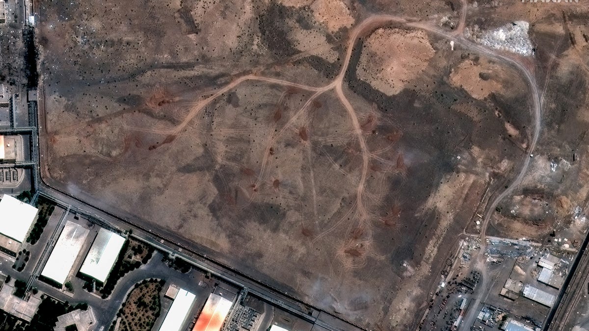 Satellite image shows dirt over the underground facility of Natanz Enrichment Facility, before it was hit by U.S. airstrikes, near Natanz, Iran, June 15, 2025. Maxar Technologies/Handout via REUTERS THIS IMAGE HAS BEEN SUPPLIED BY A THIRD PARTY. NO RESALES. NO ARCHIVES. MANDATORY CREDIT. MUST NOT OBSCURE LOGO.