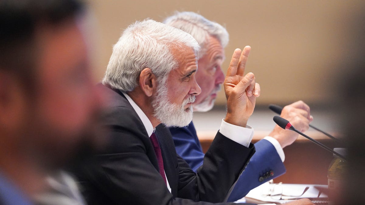 Dr. Robert Malone speaks at the meeting of the members of the Advisory Committee on Immunization Practices as the CDC advisory panel for vaccines convenes in Atlanta on June 25, 2025.