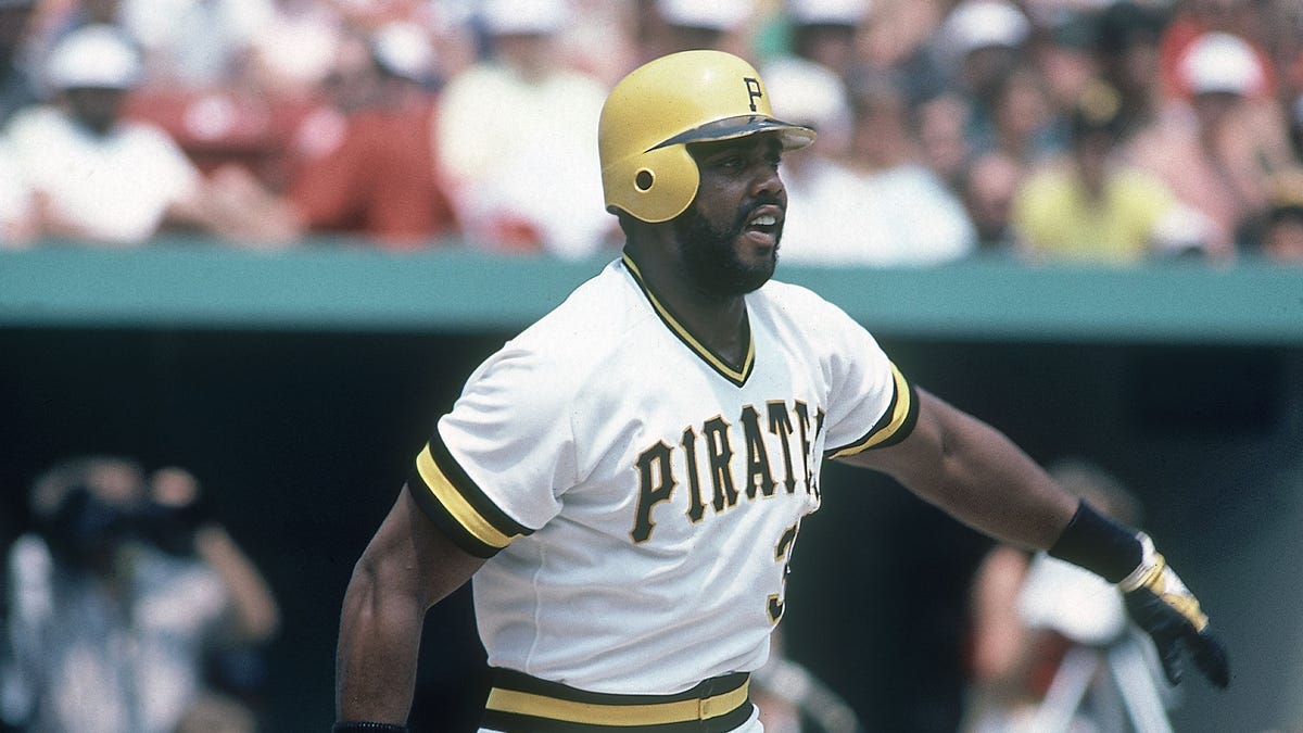 Pittsburgh Pirates right fielder Dave Parker in action at the plate in this undated file photo.