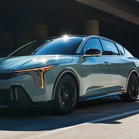 A 2025 Kia K4 compact car.