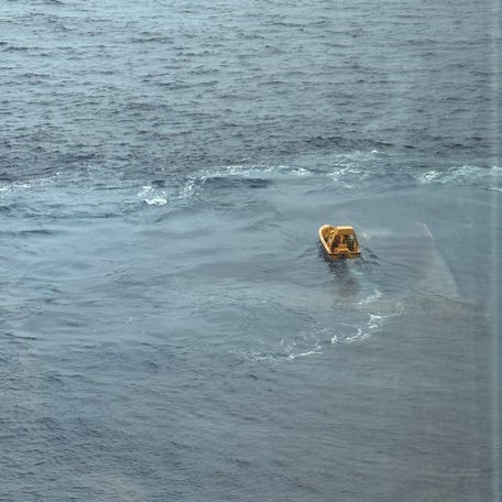 The Disney Dream was heading back to Fort Lauderdale, Florida from the Bahamas when the father and child went overboard and were safely rescued by the ship's crew,