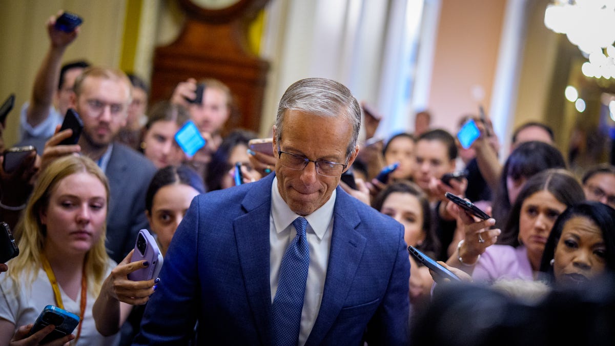 Senate Majority Leader John Thune, R-South Dakota, on July 1, 2025, when the Senate passed the One Big Beautiful Bill Act on a 51-50 vote after three Republicans defected, requiring Vice President JD Vance to break the tie.