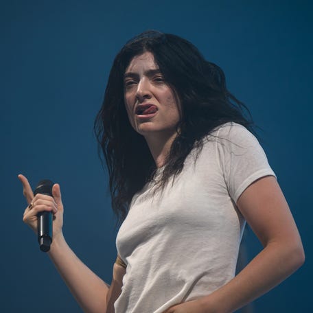 Lorde performs on the Woodsies stage during Day 3 of the 2025 Glastonbury Festival at Worthy Farm, Pilton, in Glastonbury, England, on June 27, 2025.