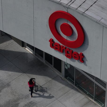 SAUSALITO, CALIFORNIA - FEBRUARY 28: In an aerial view, a customer enters a Target Store on February 28, 2025 in Sausalito, California. The People's Union USA, a grassroots group, is calling for an "economic boycott" on Friday and is urging Americans not to shop for 24 hours. The boycott follows a rollback of diversity, equity and inclusion initiatives at several companies. (Photo by Justin Sullivan/Getty Images)