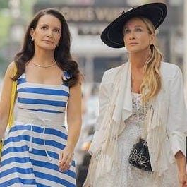 Kristin Davis, left, and Sarah Jessica Parker