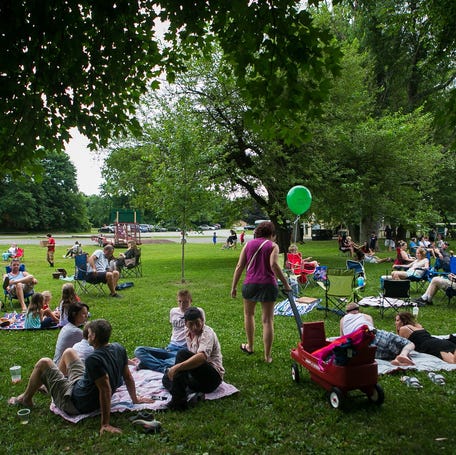 People gather at Swift Bicentennial Park and the surrounding sports fields for the Hockessin 4th of July fireworks.