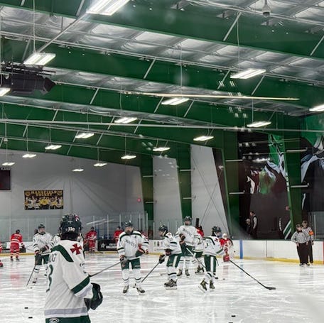 Inside the StarCenter ice rink in Mansfield, Texas.