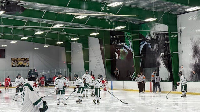 Inside the StarCenter ice rink in Mansfield, Texas.