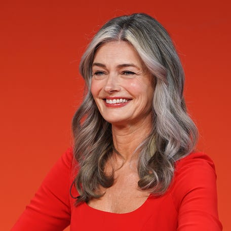 Paulina Porizkova speaks during The New York Times Well Festival on May 7, 2025, in New York City.
