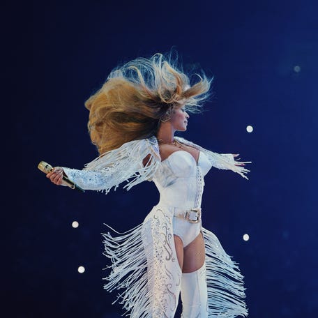 Beyoncé performs in Atlanta on her Cowboy Carter and the Rodeo Chitlin' Circuit Tour on July 11, 2025.