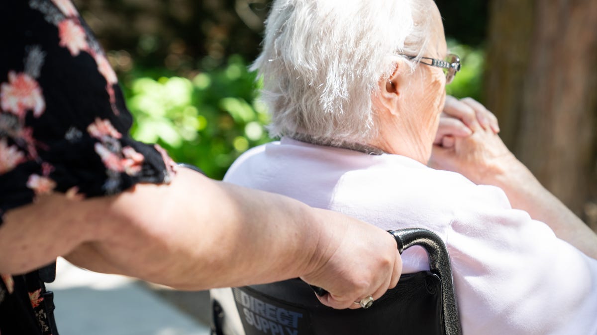 Miriam Sabir, 65, moved back in with her mother in early 2023 after her mom, 86, got COVID-19. Her mother, Connie, grew weak from being sick and fell in February 2025. Since then, she's been living in a care center. Miriam and her siblings are trying to figure out if their mom will be able to come back home.