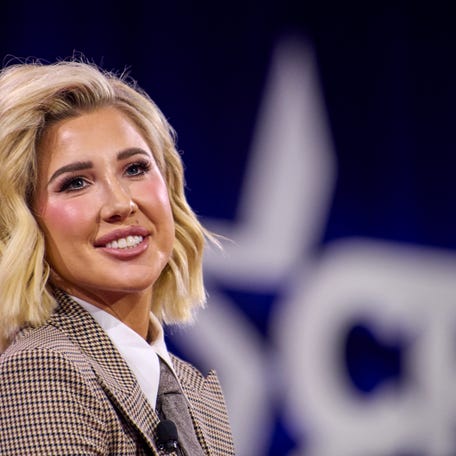 Savannah Chrisley at the annual CPAC DC conference at the Gaylord National Resort in Oxon Hill, Maryland on Feb. 22, 2025.