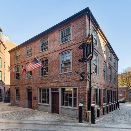 A shot of a dining area in the John Hancock home in Boston, which is now on the market with Landvest realty.