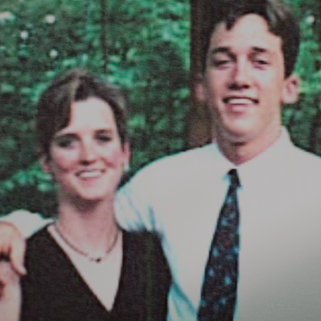 Amy Bradley with her brother, Brad.