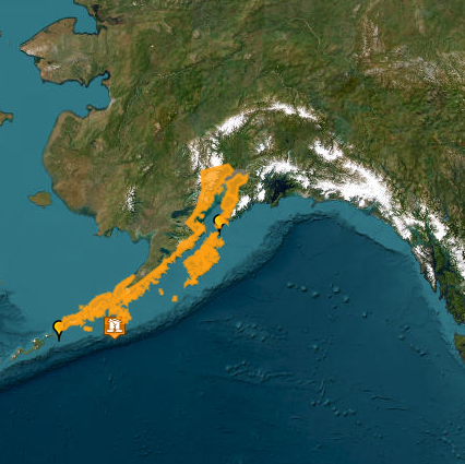 A tsunami advisory was issued for portions of the Alaska Peninsula on Wednesday, July 16, 2025. The highlighted areas were under a tsunami advisory, as of just before 2 p.m. AKDT on July 16.