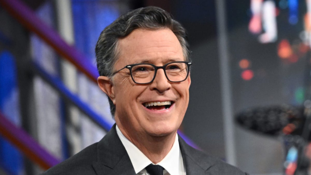 Stephen Colbert is seen filming "The Late Show with Stephen Colbert" on July 21, 2025.