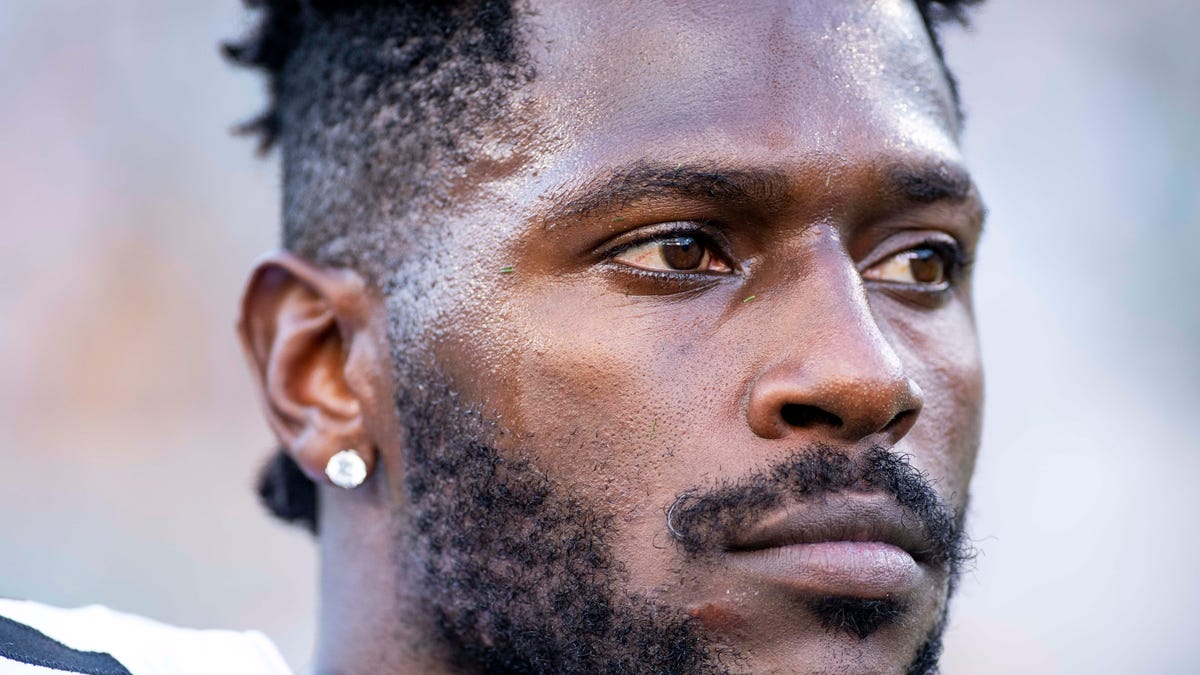 Nov 18, 2018; Jacksonville, FL, USA; Pittsburgh Steelers wide receiver Antonio Brown (84) being interviewed after the game against the Jacksonville Jaguars at TIAA Bank Field. Mandatory Credit: Douglas DeFelice-USA TODAY Sports