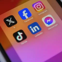 Popular social media apps X, Facebook, Instagram, Tik Tok, LinkedIn and Facebook Messenger.