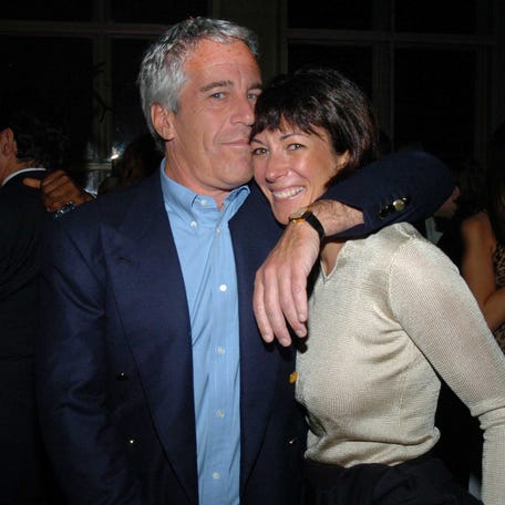 Jeffrey Epstein and Ghislaine Maxwell attend de Grisogono Sponsors The 2005 Wall Street Concert Series Benefitting Wall Street Rising, with a Performance by Rod Stewart at Cipriani Wall Street on March 15, 2005 in New York City.