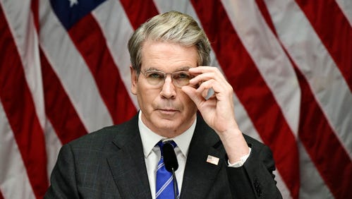 Treasury Secretary Scott Bessent addresses a press conference in Rosenbad after the trade talks between the US and China concluded, in Stockholm, Sweden on July 29, 2025.