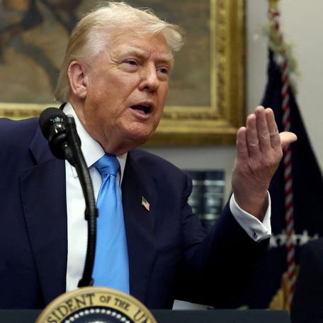 U.S. President Donald Trump speaks after signing the VA Home Loan Program Reform Act at the White House in Washington, D.C., U.S., July 30, 2025.